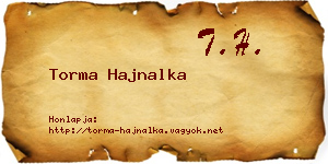 Torma Hajnalka névjegykártya